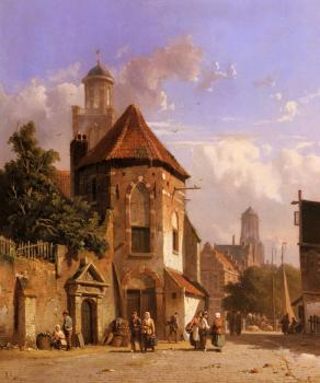 阿德裡亞努斯 埃沃森 View Of A Dutch Street